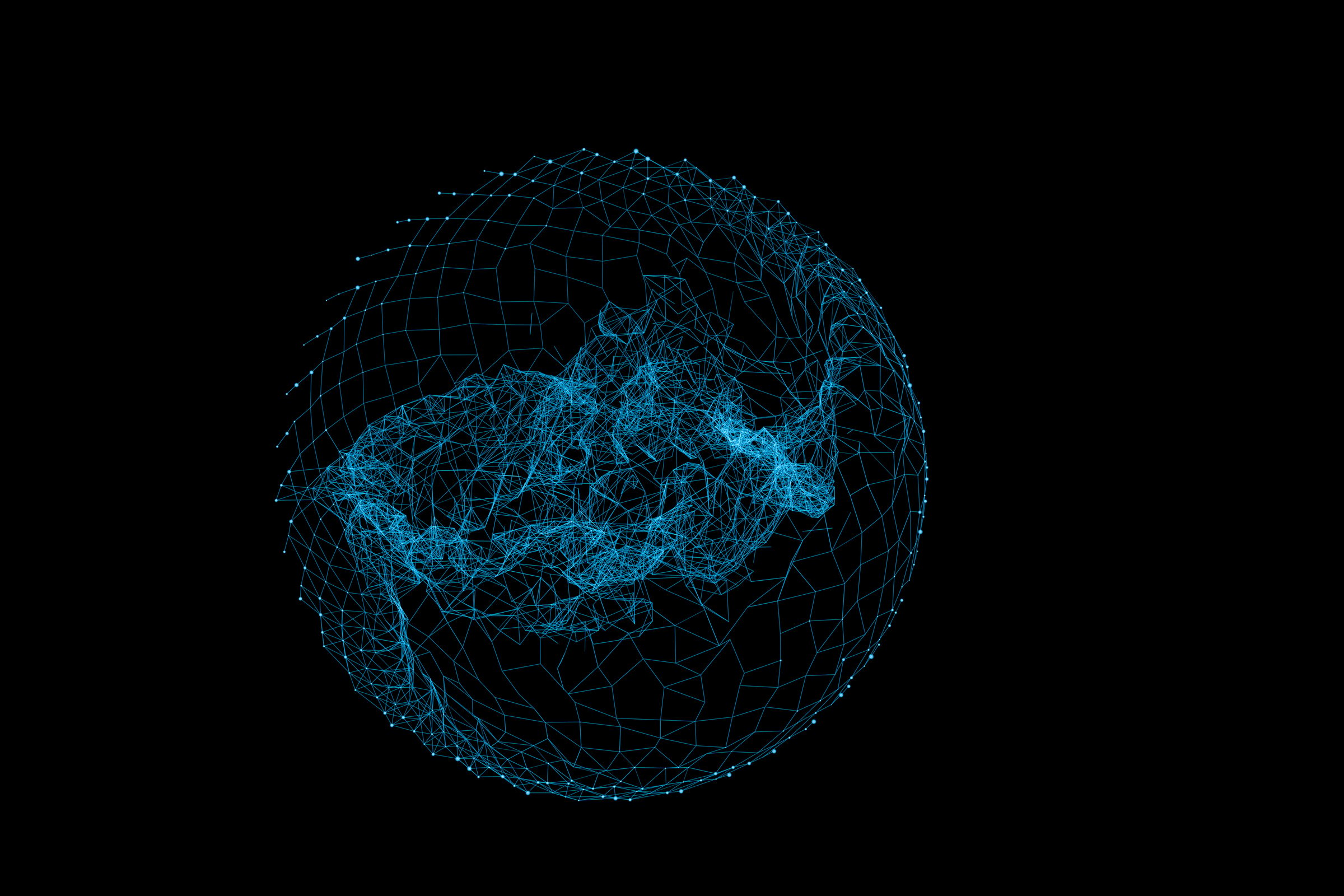 Abstract blue network structure